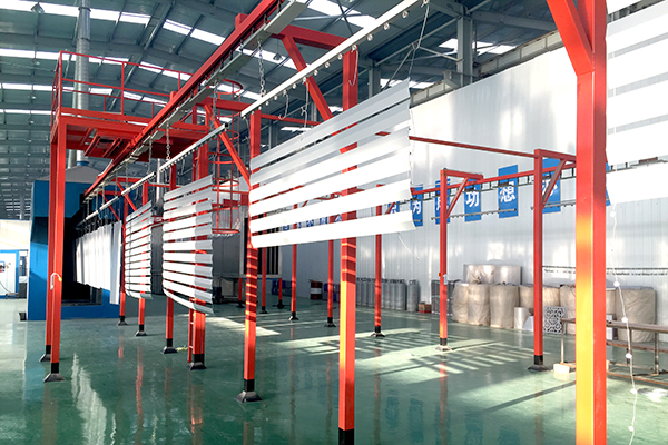 Paint spraying line