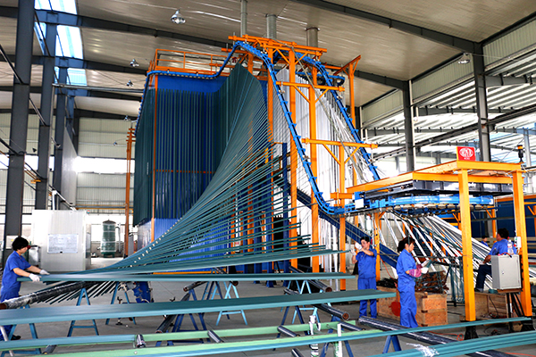 vertical powder coating plant for aluminum
