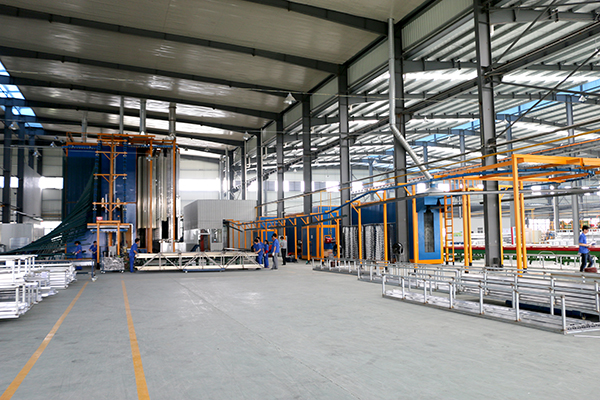 vertical powder coating plant