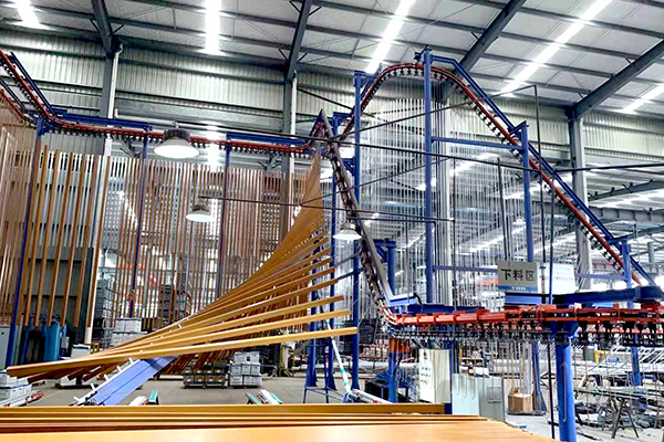 vertical powder coating line