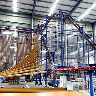 vertical powder coating line