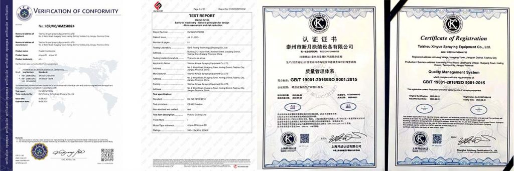 Powder coating line CE certified