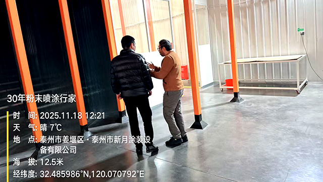 Algerian customer visits powder coating line