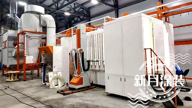 Automated powder spraying booth and recycling system